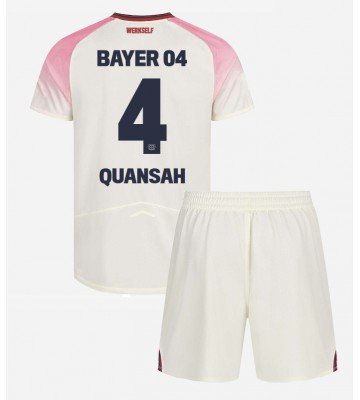 Bayer Leverkusen Jarell Quansah #4 Udebanetrøje Børn 2025-26 Kortærmet (+ Korte bukser)